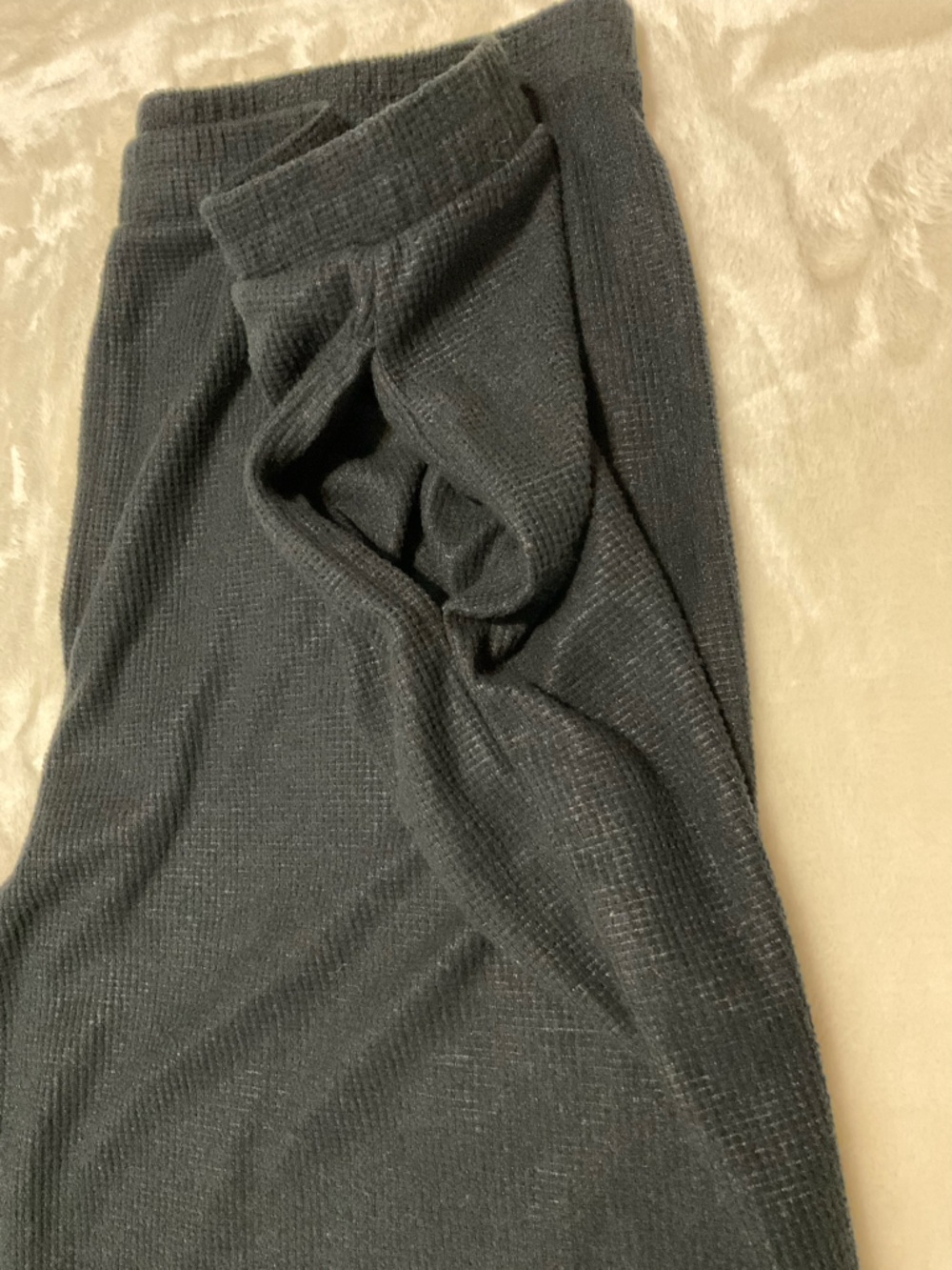 Muk Luks Cropped Flared Pant Pajama Set Black &Turquoise Size Large - Picture 8 of 8